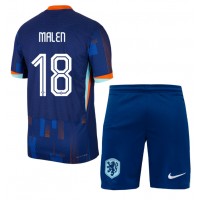 Netherlands Donyell Malen #18 Replica Away Minikit Euro 2024 Short Sleeve (+ pants)